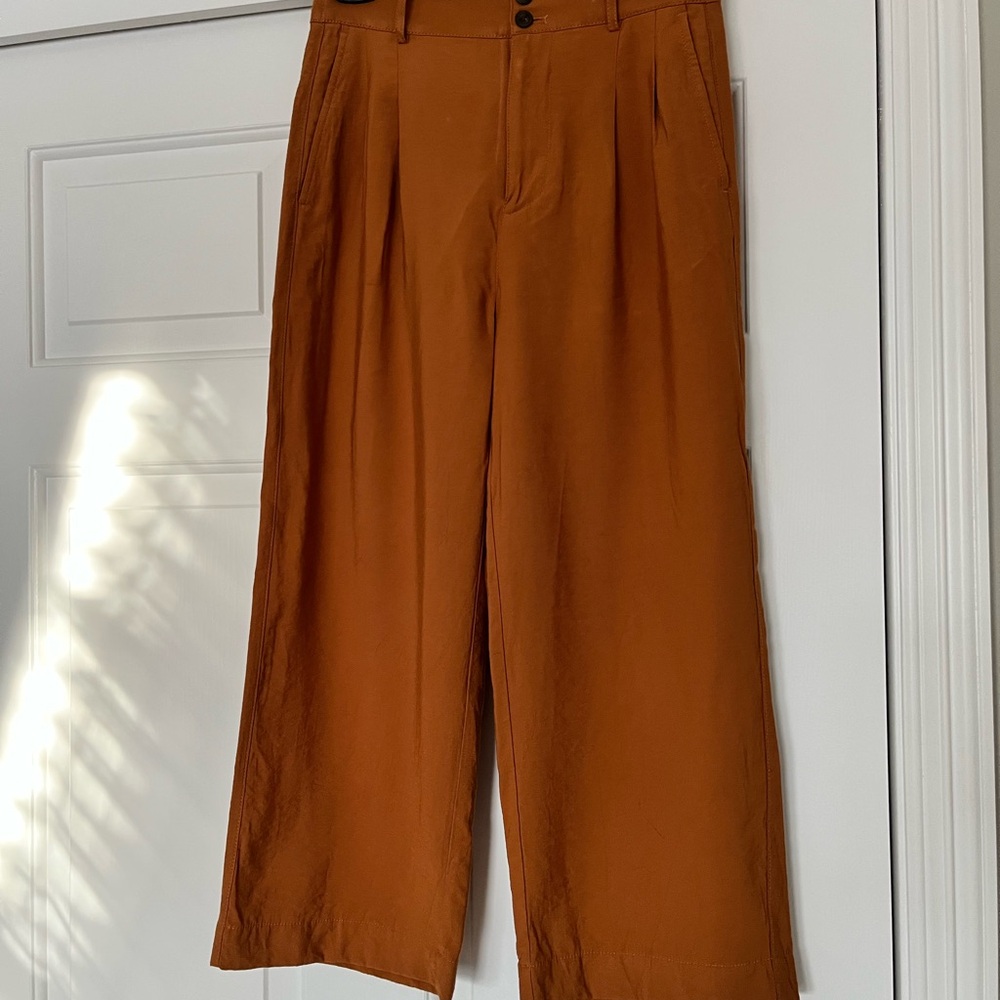 Madewell Wide-Leg Pants in Rust